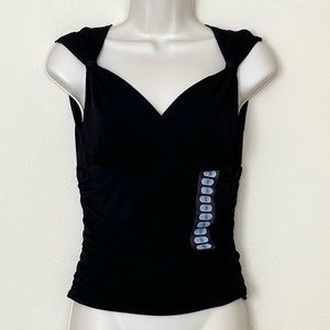 Ruched Tie Shoulder Top